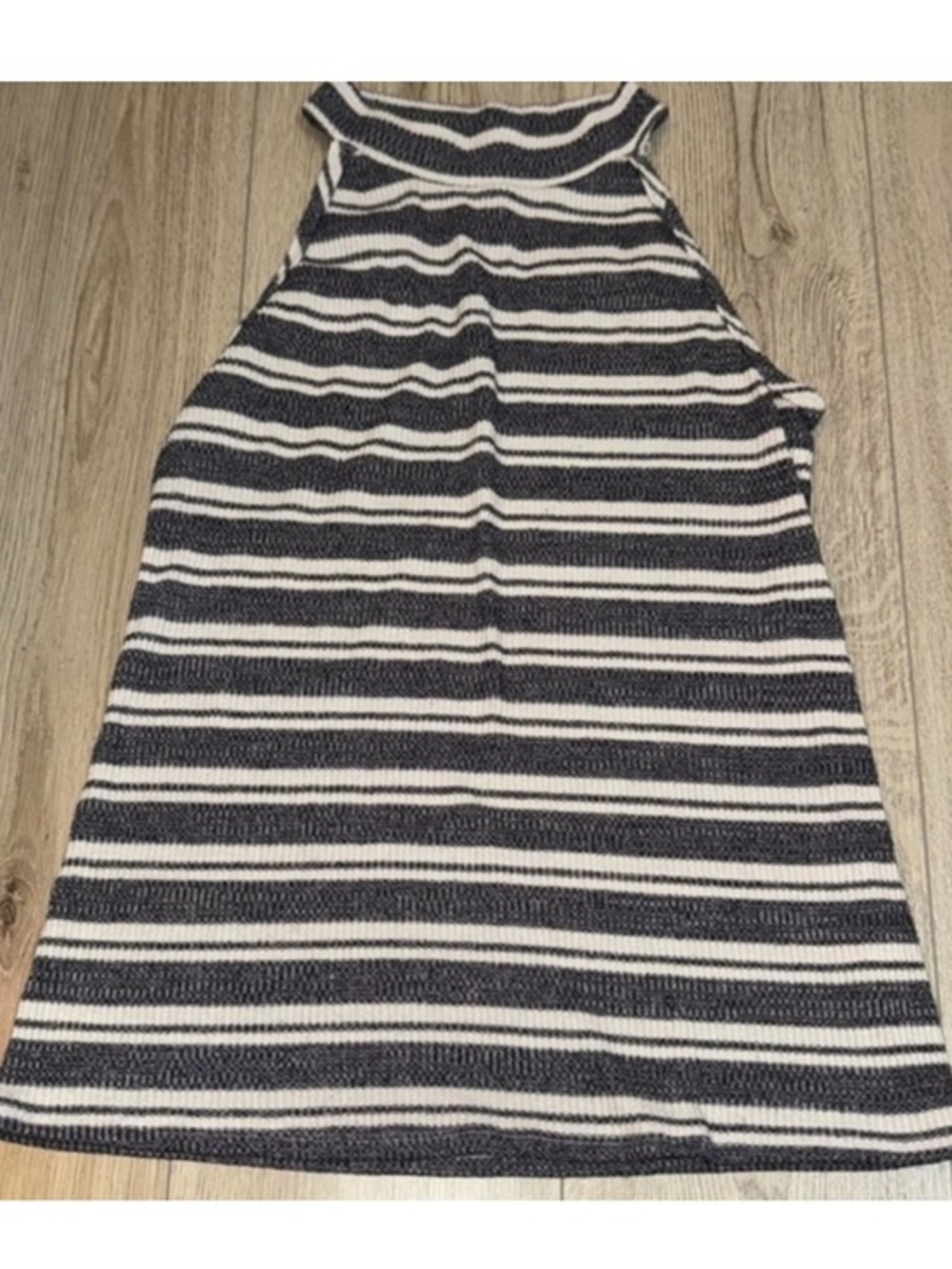 h.i.p. Navy and White Striped Halter Tank Top sleeveless shirt